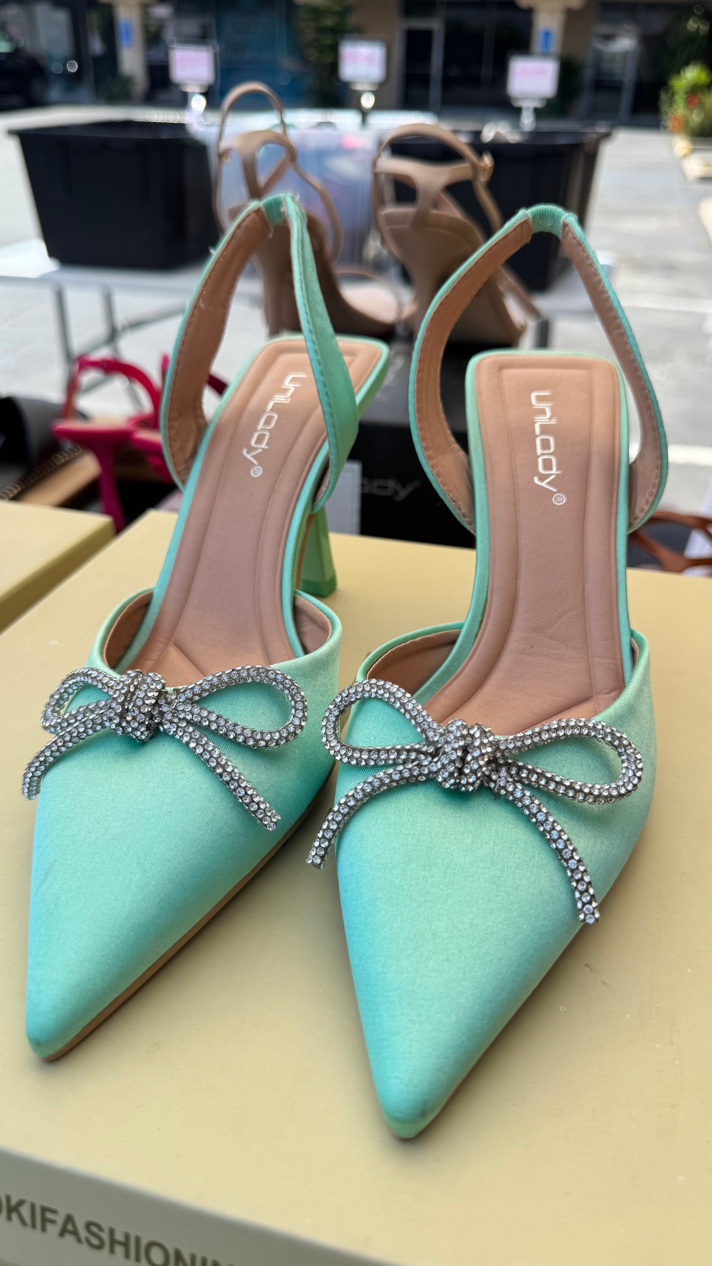 Tiffany Green Slingback Heels