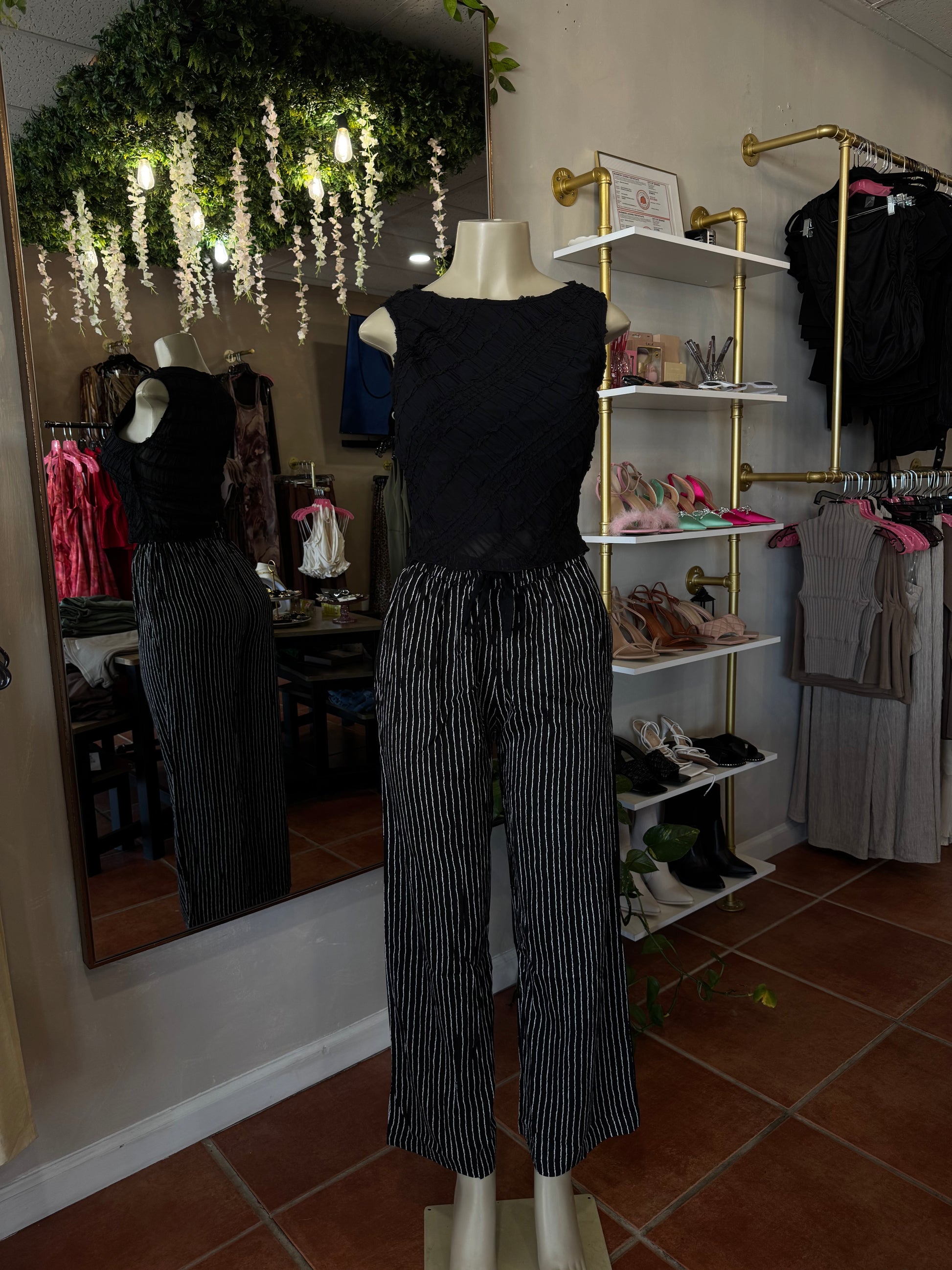 Natalie Pinstripe Trousers