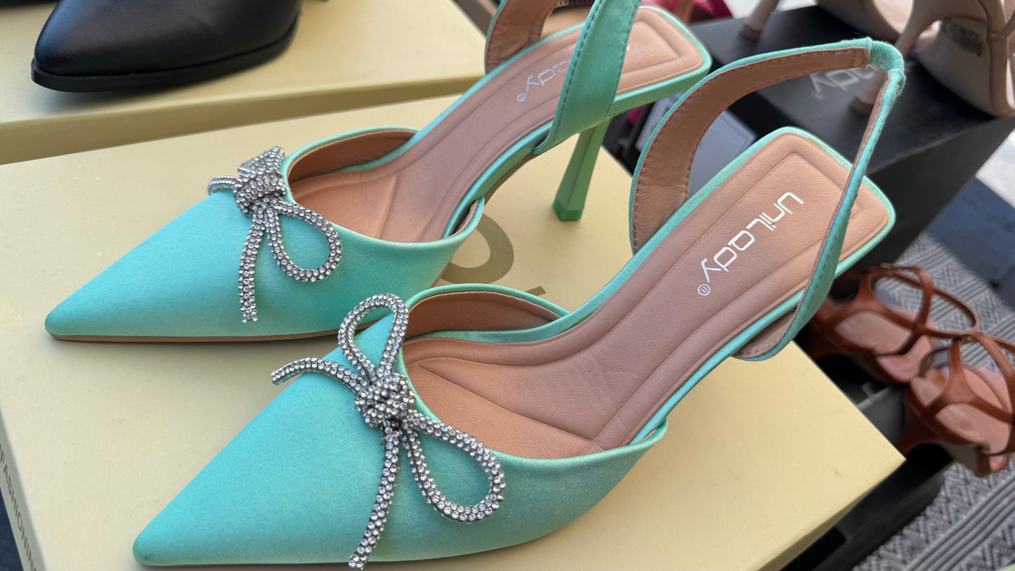 Tiffany Green Slingback Heels