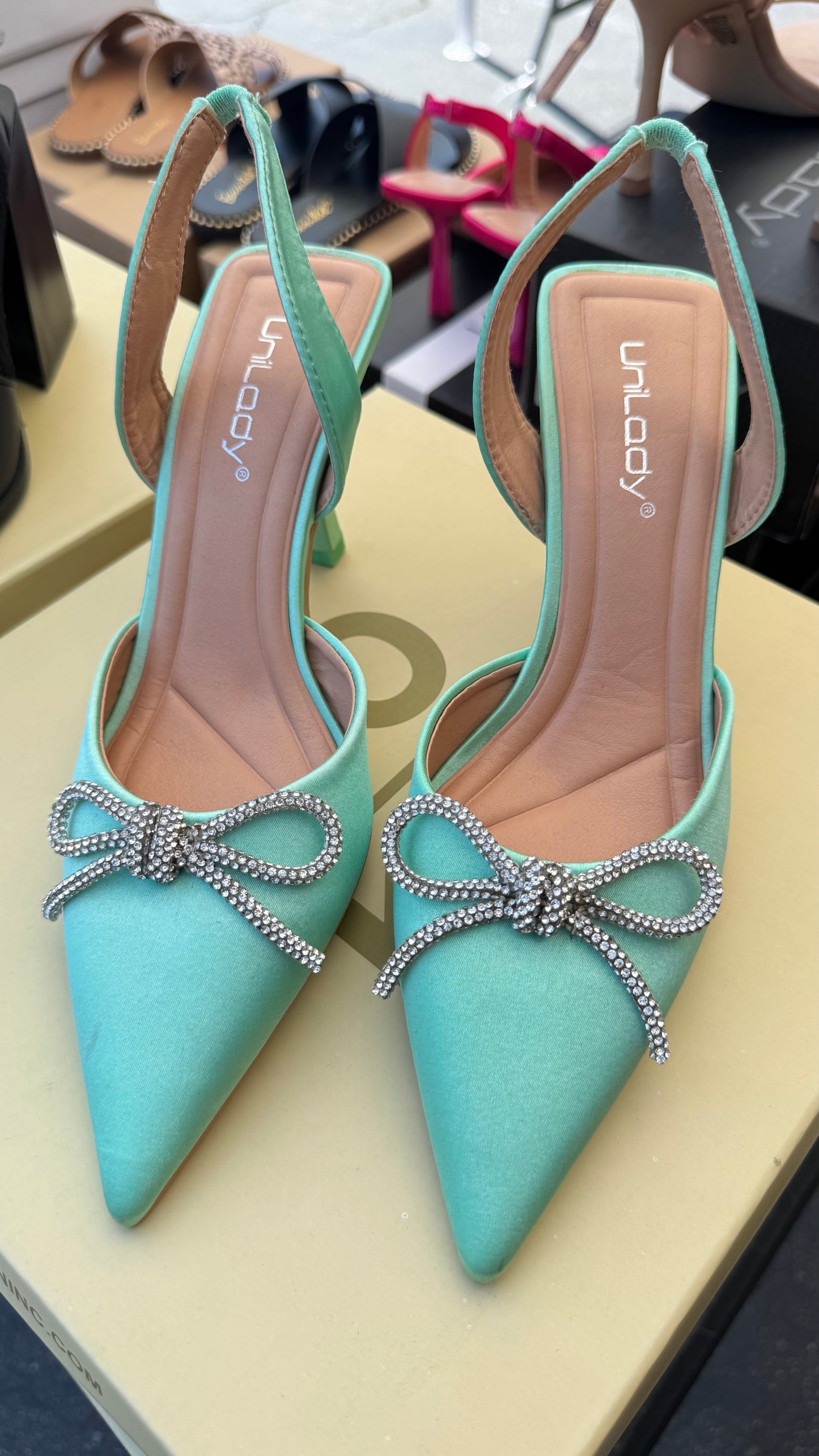 Tiffany Green Slingback Heels