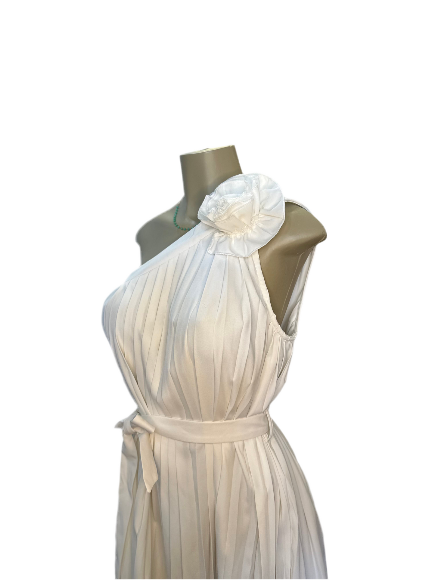 Demure Pleated Dress