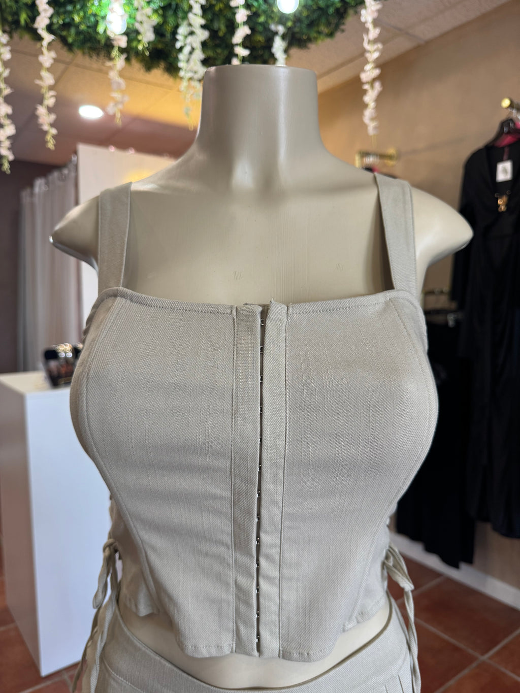 Sage Corset Top