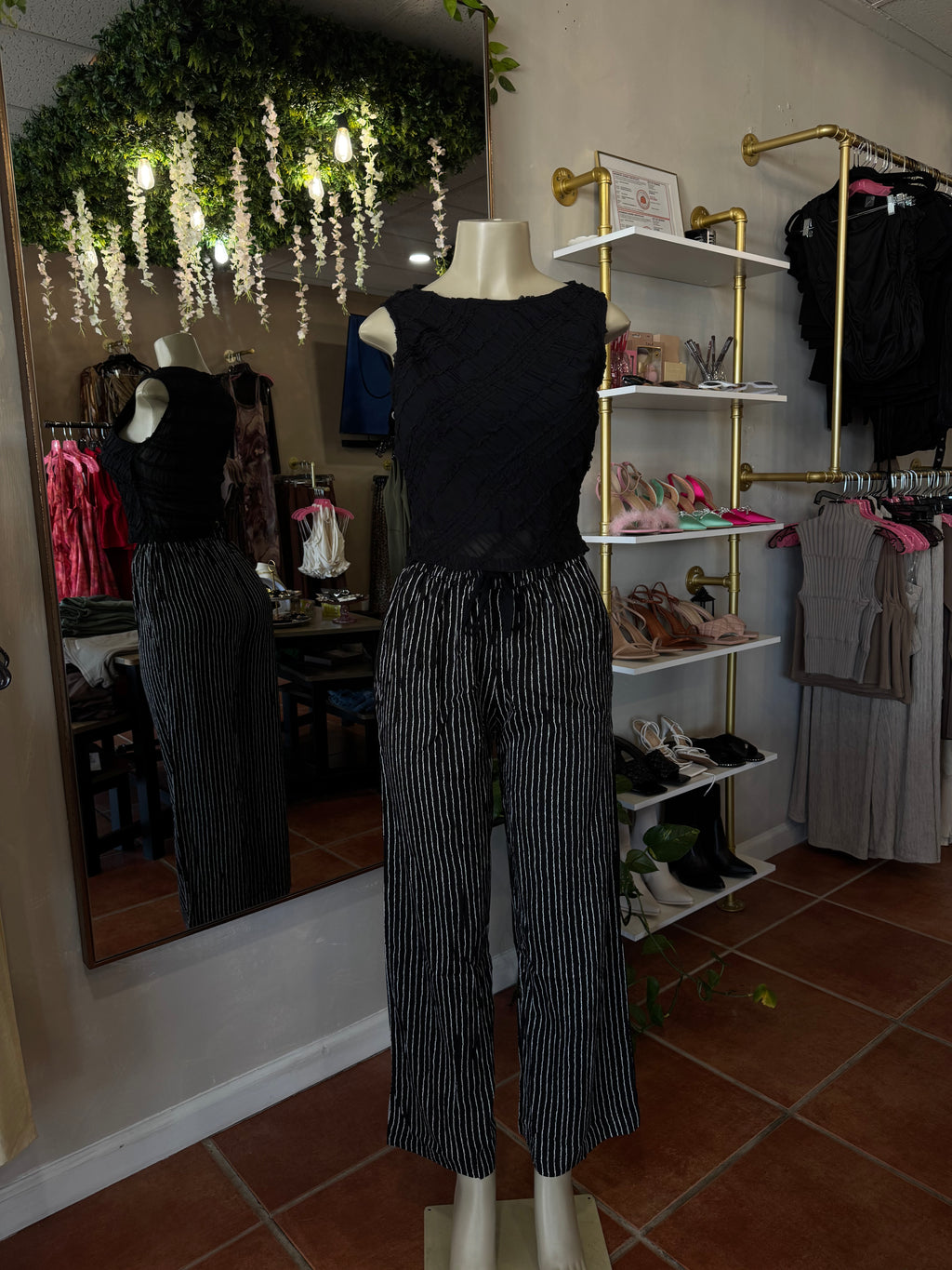 Natalie Pinstripe Trousers