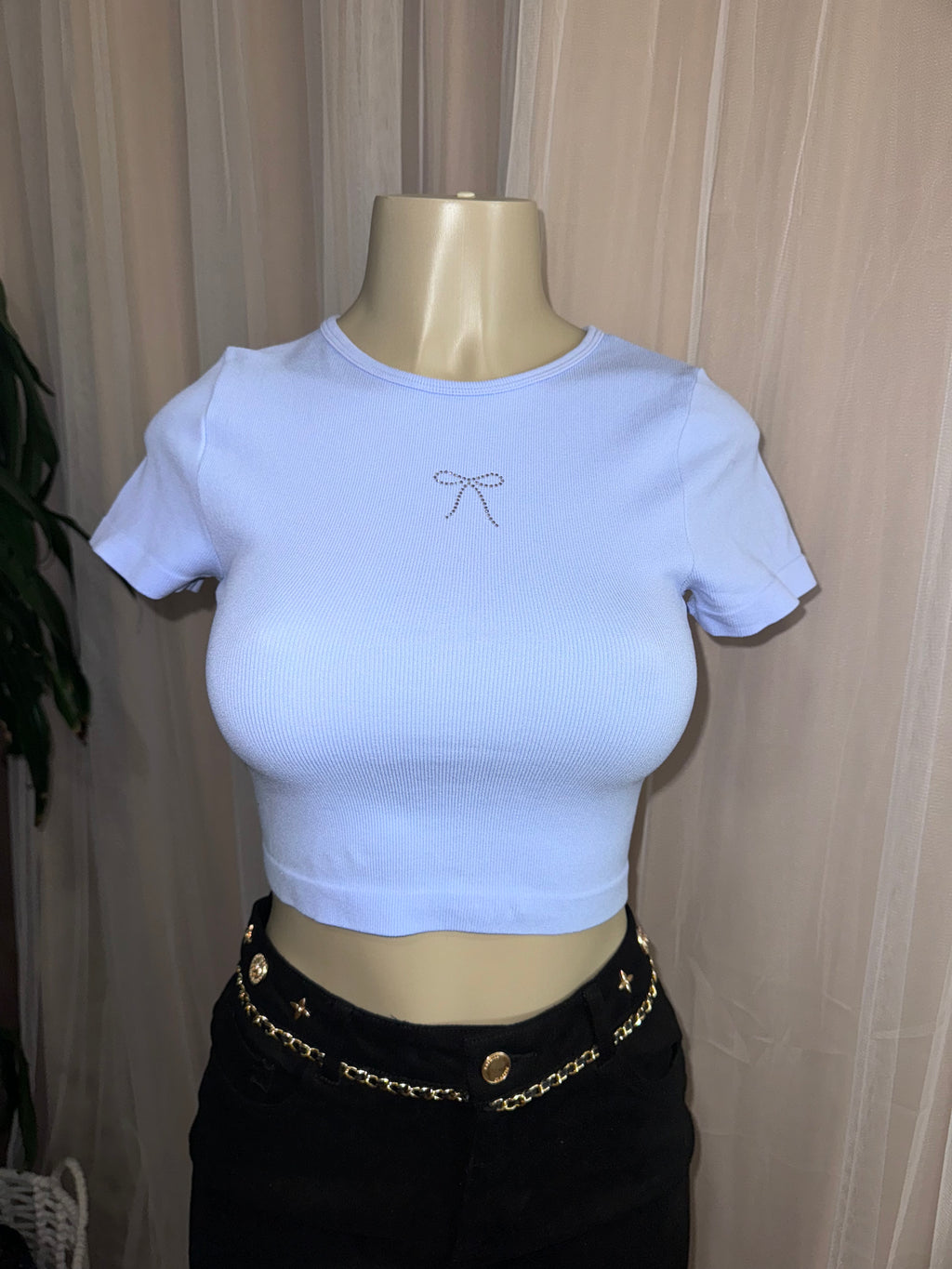Rhinestone Bow Baby Tee