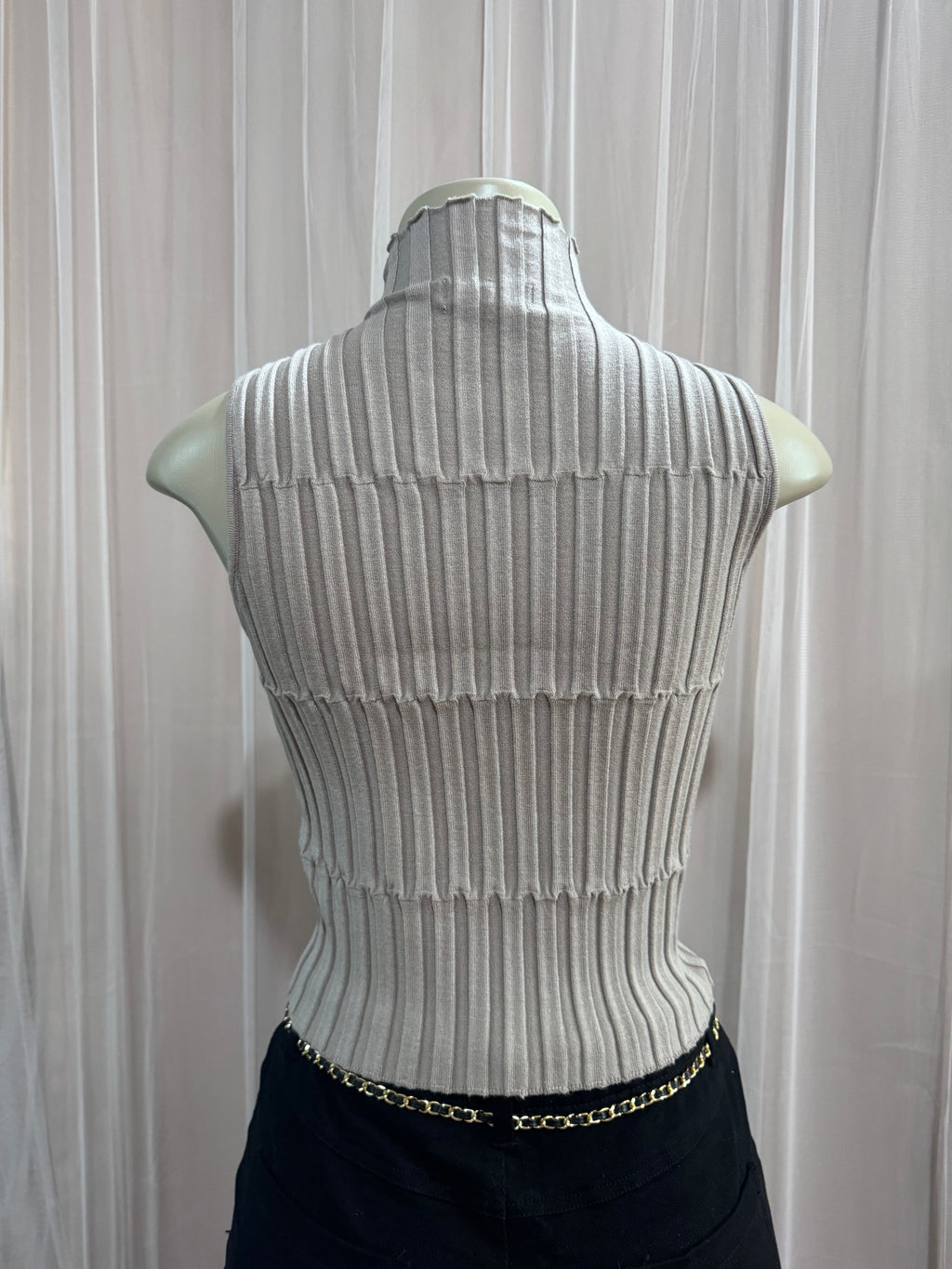 Sienna Ribbed Mock Neck Top