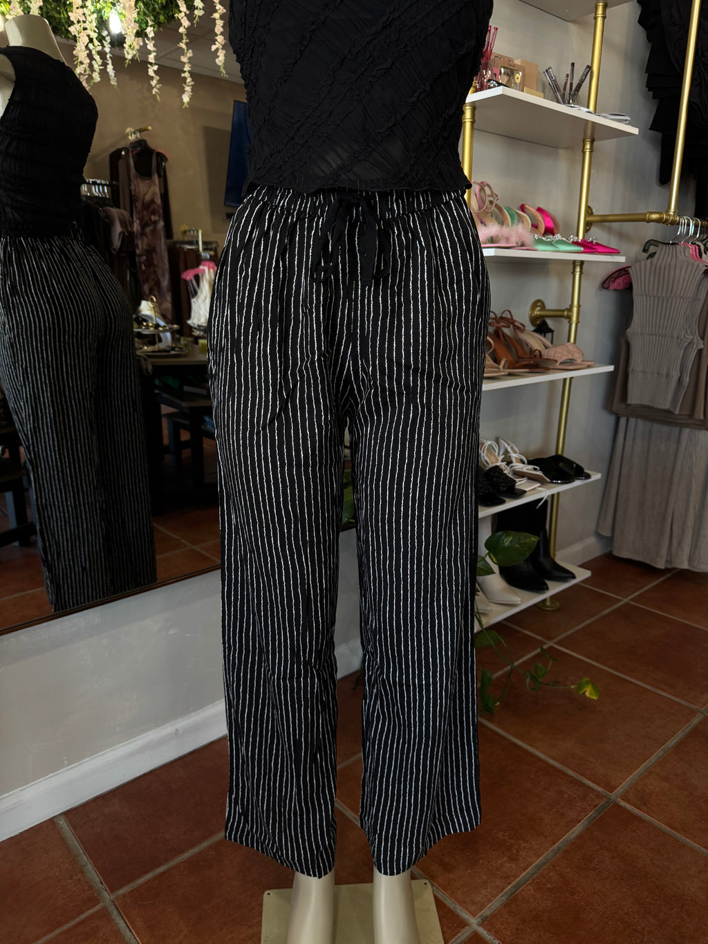 Natalie Pinstripe Trousers