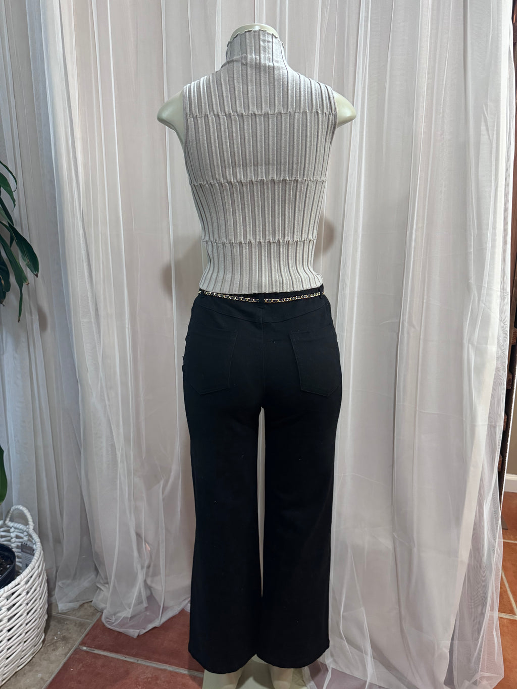 Sienna Ribbed Mock Neck Top