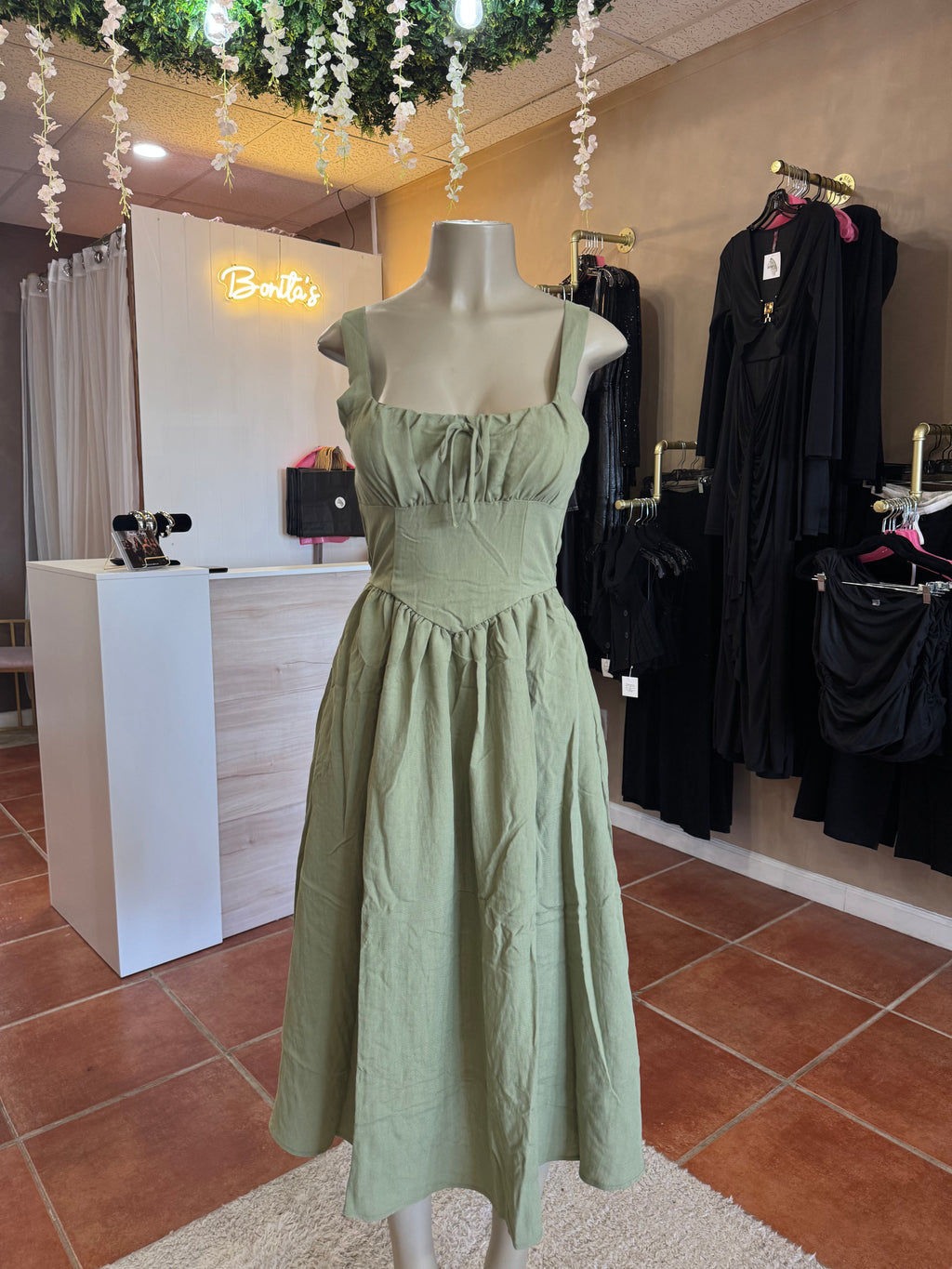 Eleanor Corset Midi Dress