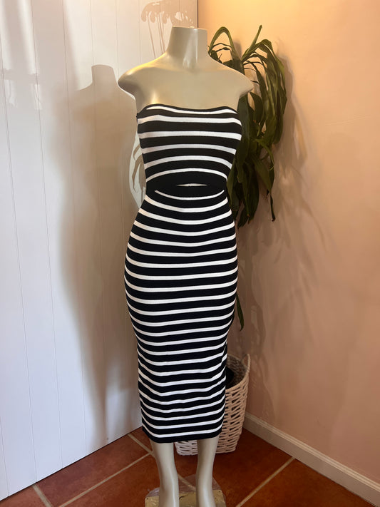 Serena Stripe Midi Dress