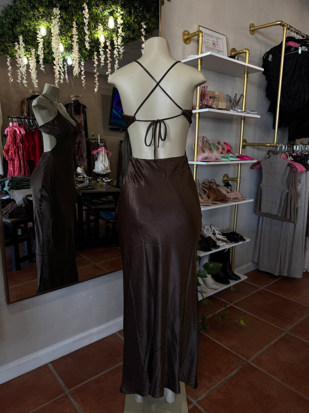 Cecilia Satin Maxi Dress