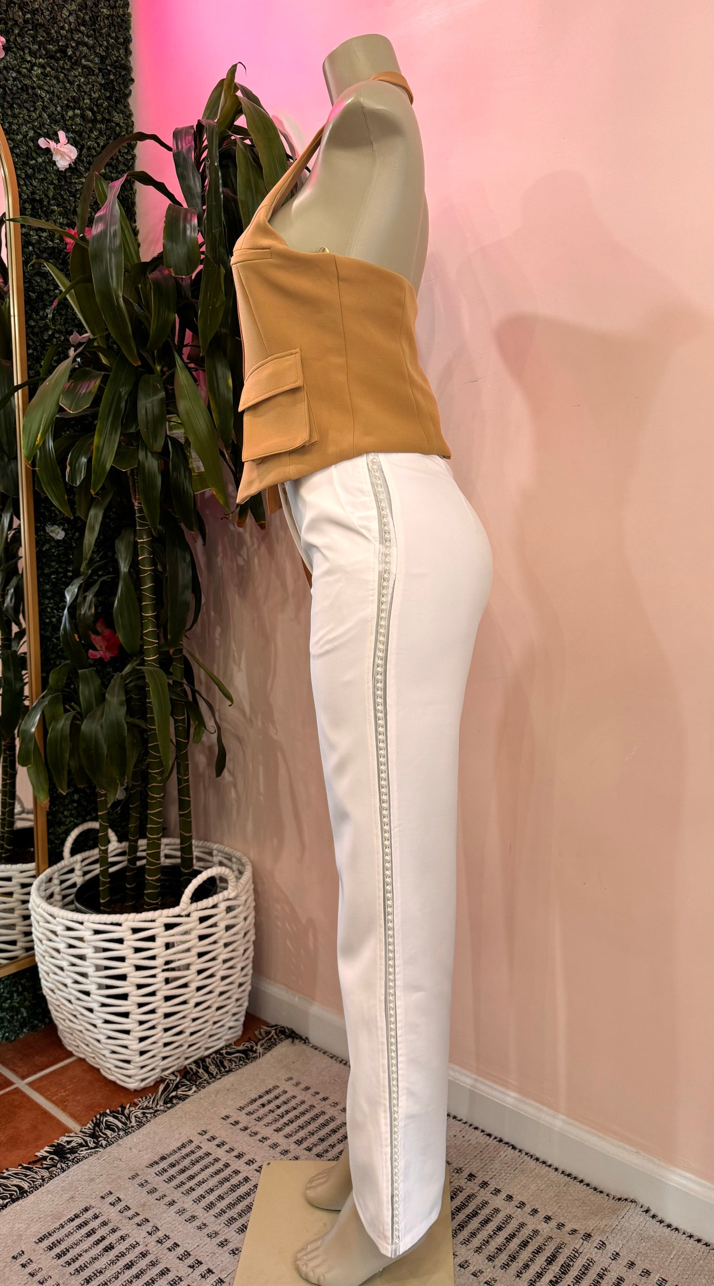 Luxe Pearl Embellished Pants