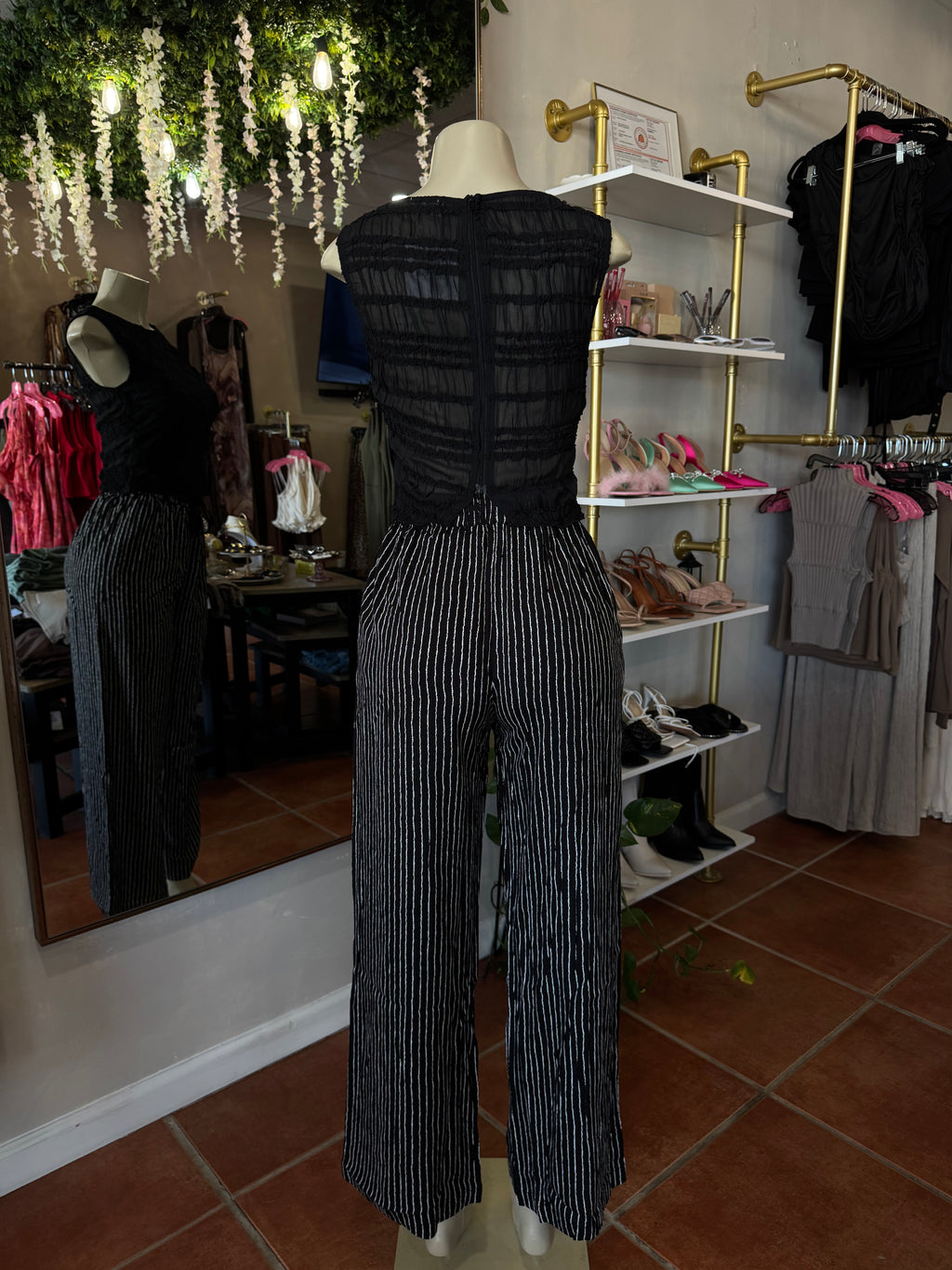 Natalie Pinstripe Trousers