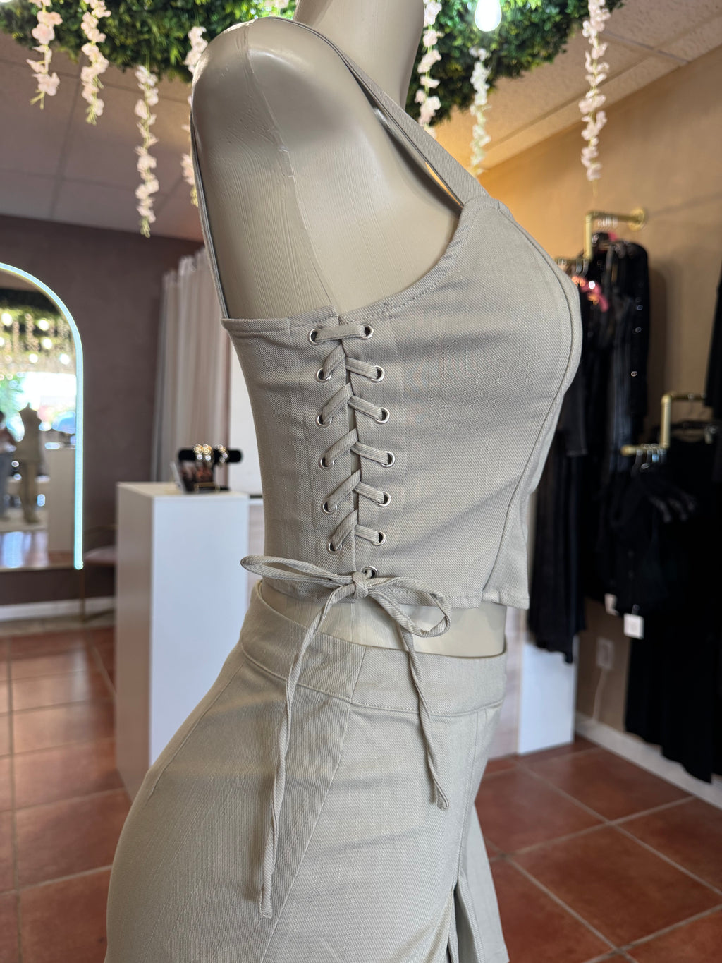 Sage Corset Top