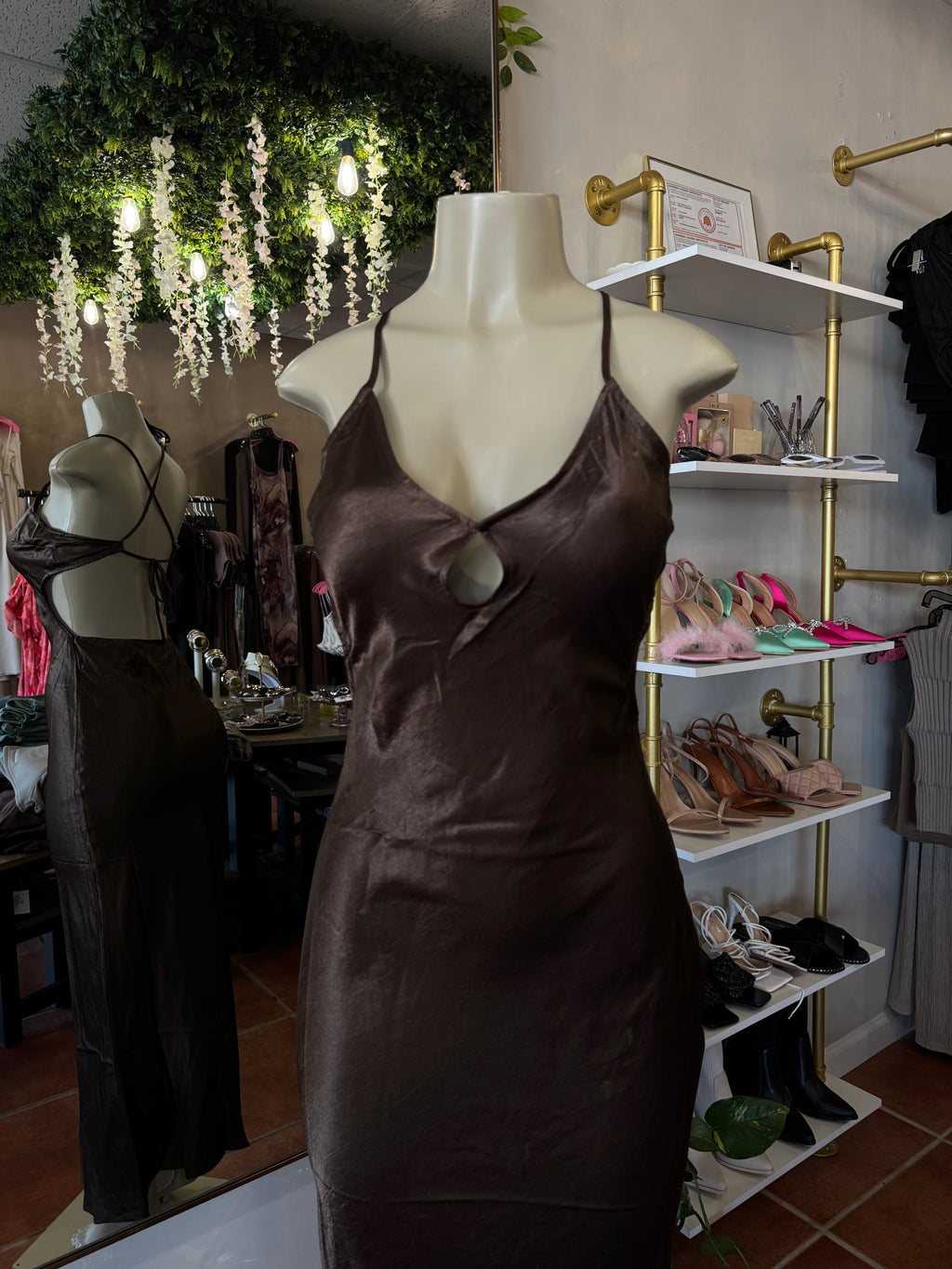 Cecilia Satin Maxi Dress