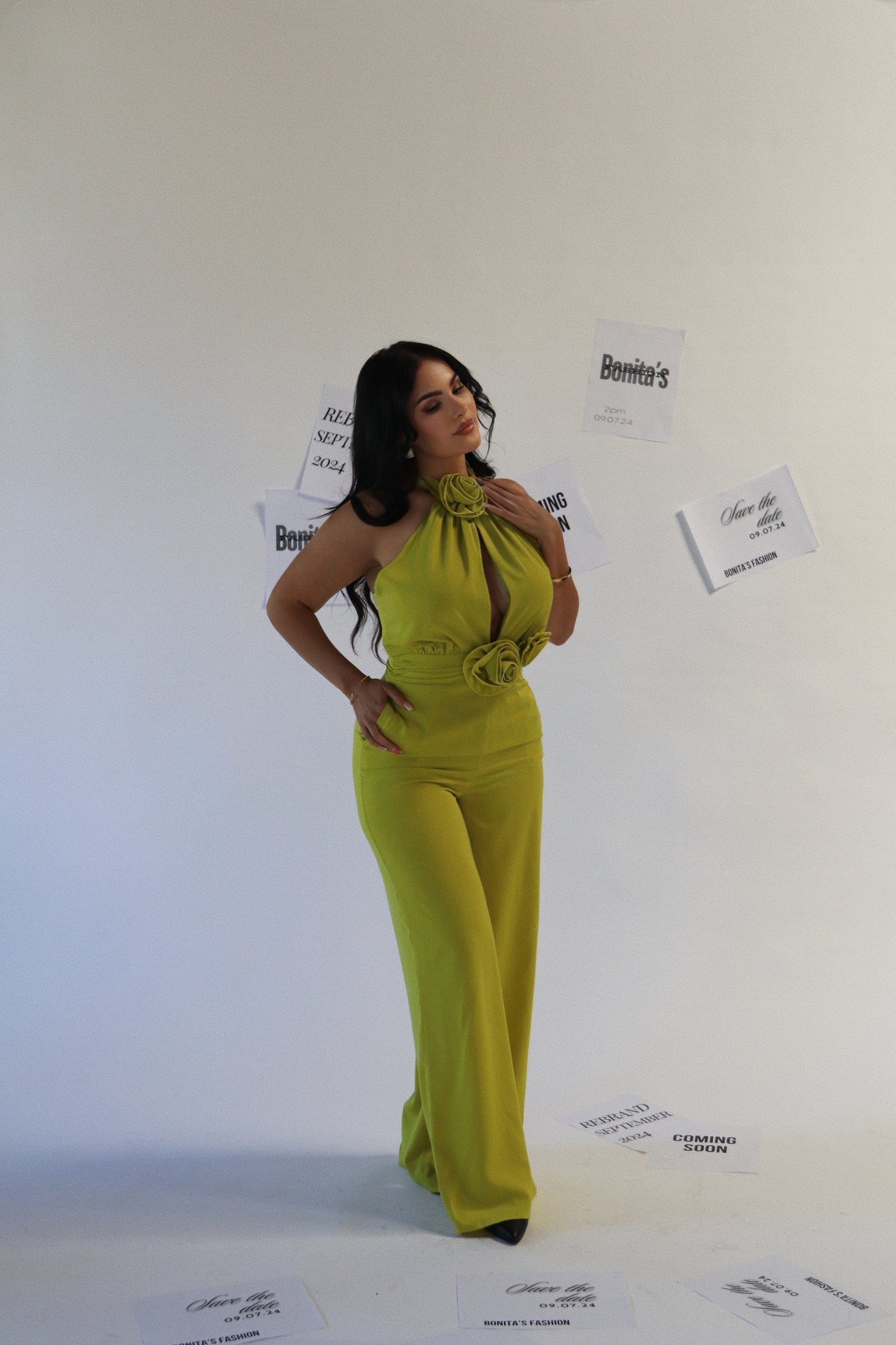 Katarina Lime Jumpsuit